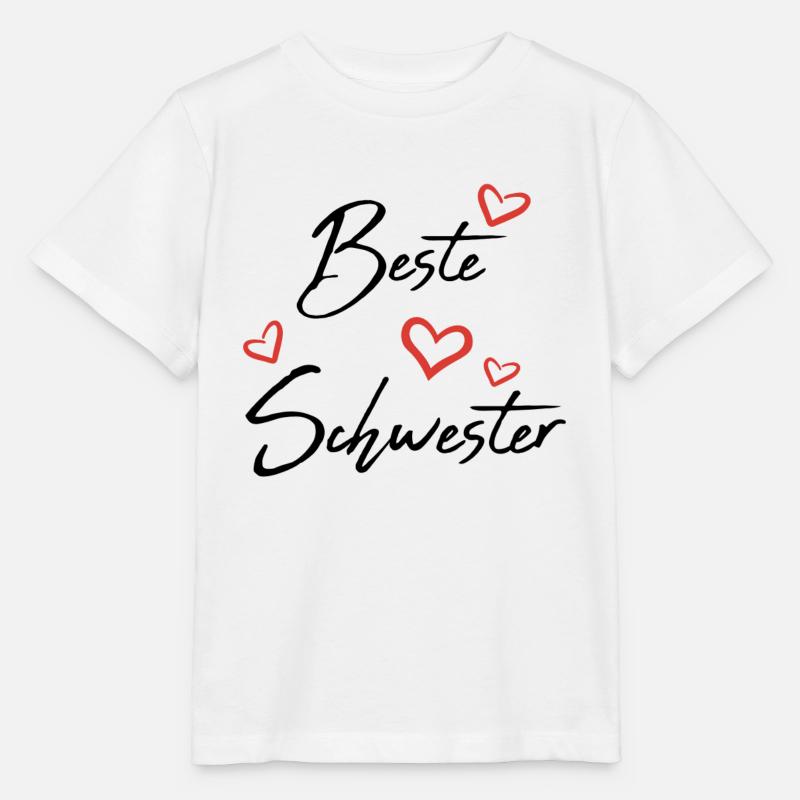 Beste Schwester - Stanley/Stella Kinder T-Shirt MINI CREATOR - Weiß