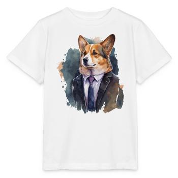 Classy Looks Corgi - Stanley/Stella MINI CREATOR Kids’ T-Shirt - white - Front - Maike (125cm)