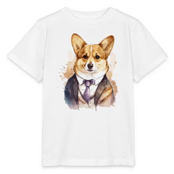 Corgi Chien de charme - T-shirt bio MINI CREATOR Stanley/Stella Enfant - blanc - Devant - Maike (125cm)