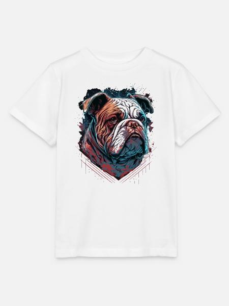 Genervte Bulldogge - Stanley/Stella Kinder T-Shirt MINI CREATOR - Weiß