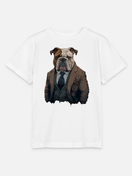 Tapfere Bulldogge - Stanley/Stella Kinder T-Shirt MINI CREATOR  - Weiß