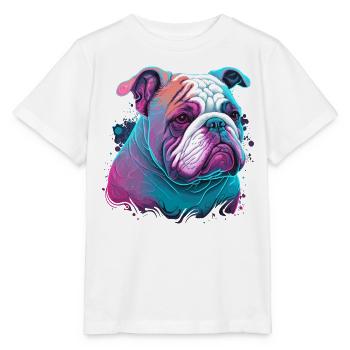 Bouledogue au visage innocent - T-shirt bio MINI CREATOR Stanley/Stella Enfant - blanc - Devant - Maike (125cm)