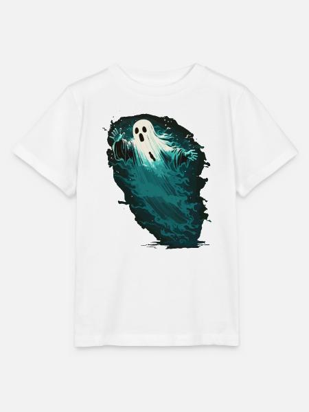 Gruseliger Geist - Stanley/Stella Kinder T-Shirt MINI CREATOR - Weiß