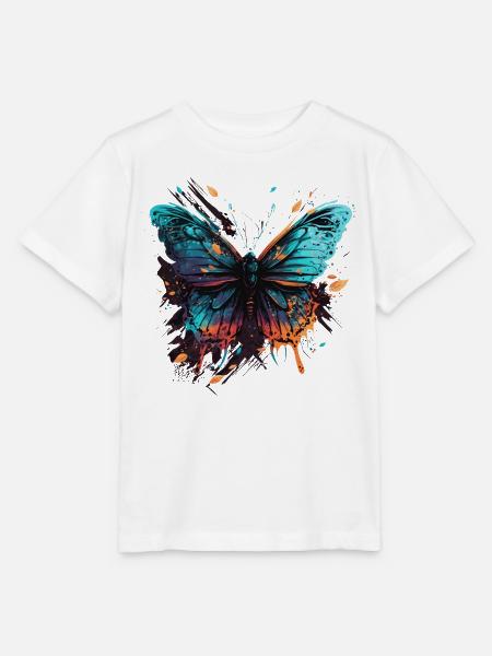 Attraktiver Schmetterling - Stanley/Stella Kinder T-Shirt MINI CREATOR - Weiß