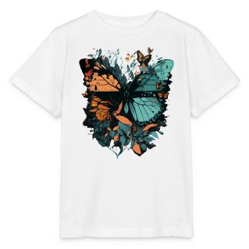 Énorme papillon - T-shirt bio MINI CREATOR Stanley/Stella Enfant - blanc - Devant - Maike (125cm)