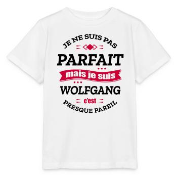 WOLFGANG PARFAIT - PRENOM WOLFGANG - T-shirt bio MINI CREATOR Stanley/Stella Enfant - blanc - Devant - Maike (125cm)