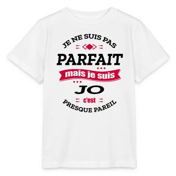 JOE PARFAIT - PRENOM JOE - T-shirt bio MINI CREATOR Stanley/Stella Enfant - blanc - Devant - Maike (125cm)