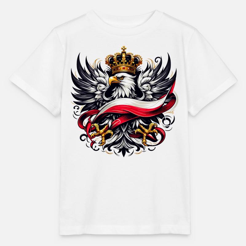 Pologne Polska drapeau polonais drapeau cadeau - T-shirt bio MINI CREATOR Stanley/Stella Enfant - blanc