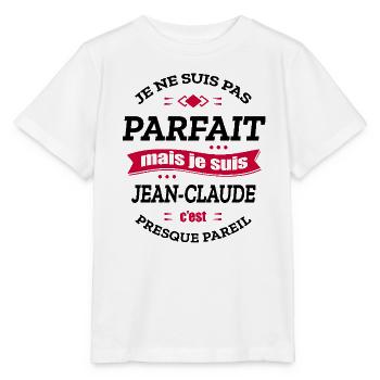 JEAN-CLAUDE PARFAIT - PRENOM JEAN-CLAUDE - T-shirt bio MINI CREATOR Stanley/Stella Enfant - blanc - Devant - Maike (125cm)