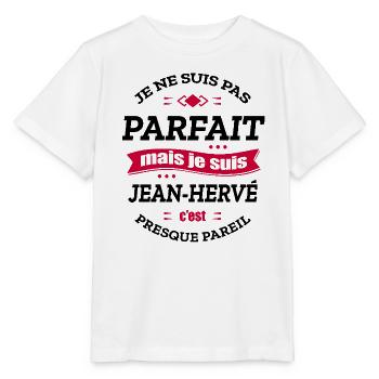 JEAN-HERVÉ PARFAIT - PRENOM JEAN-HERVÉ - T-shirt bio MINI CREATOR Stanley/Stella Enfant - blanc - Devant - Maike (125cm)