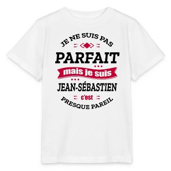 JEAN-SÉBASTIEN PARFAIT - PRENOM JEAN-SÉBASTIEN - T-shirt bio MINI CREATOR Stanley/Stella Enfant - blanc - Devant - Maike (125cm)