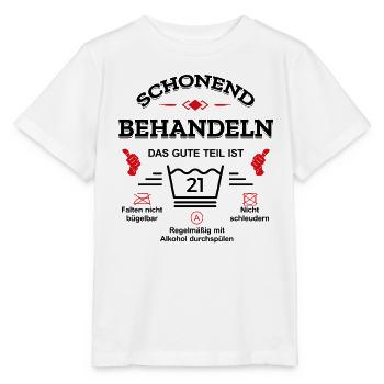 SCHONEND BEHANDELN 21. GEBURTSTAG - Stanley/Stella Kinder T-Shirt MINI CREATOR  - Weiß - Vorne - Maike (125cm)