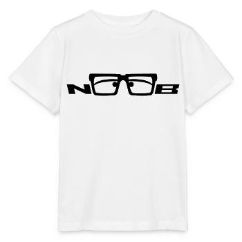 Noob Glasses Face Comic Nerd - Stanley/Stella Kinder T-Shirt MINI CREATOR  - Weiß - Vorne - Maike (125cm)