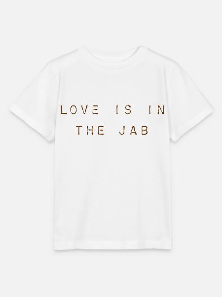 Love is in the jab - Stanley/Stella Kinder T-Shirt MINI CREATOR - Weiß