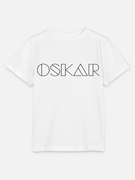 Name Oskar Modern Schwarz - Stanley/Stella Kinder T-Shirt MINI CREATOR - Weiß
