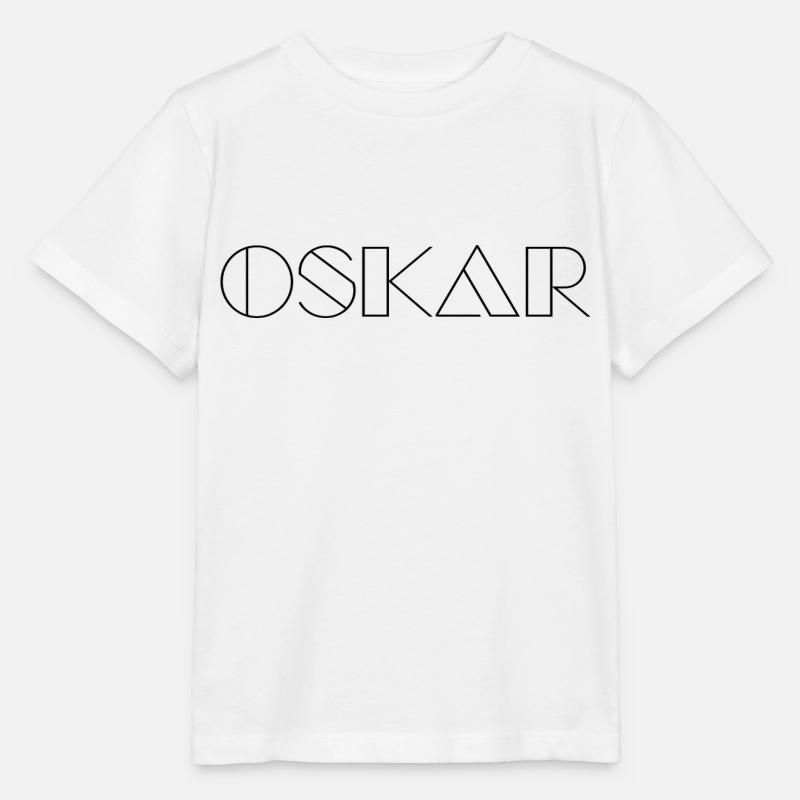 Nom Oskar Modern Schwarz - T-shirt bio MINI CREATOR Stanley/Stella Enfant - blanc