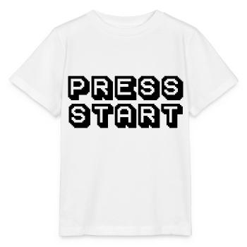 Press Start Arcade Pixelart Design - Stanley/Stella MINI CREATOR Kids’ T-Shirt - white - Front - Maike (125cm)