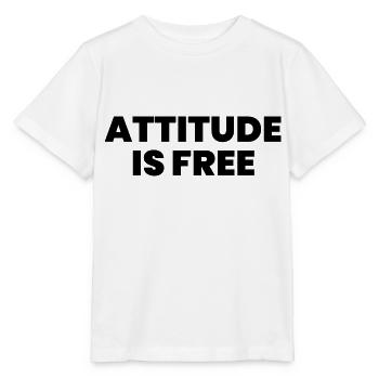Attitude is free - Stanley/Stella MINI CREATOR Kids’ T-Shirt - white - Front - Maike (125cm)