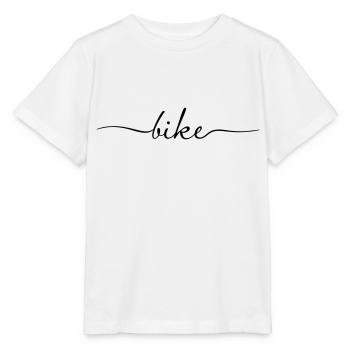 Typographie de l’écriture manuscrite du vélo - T-shirt bio MINI CREATOR Stanley/Stella Enfant - blanc - Devant - Maike (125cm)