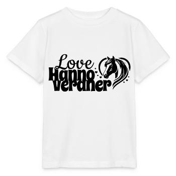 Hannoveraner Love Herz Pferdekopf - Stanley/Stella Kinder T-Shirt MINI CREATOR  - Weiß - Vorne - Maike (125cm)