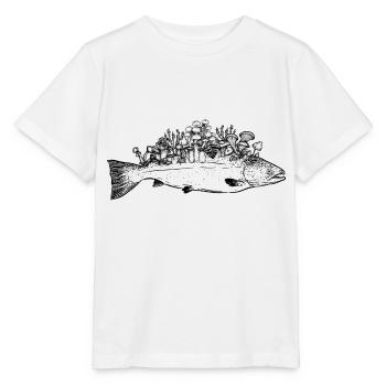Salmon Farming Mushroom Infestation Salmon Overfishing Salmon - Stanley/Stella MINI CREATOR Kids’ T-Shirt - white - Front - Maike (125cm)
