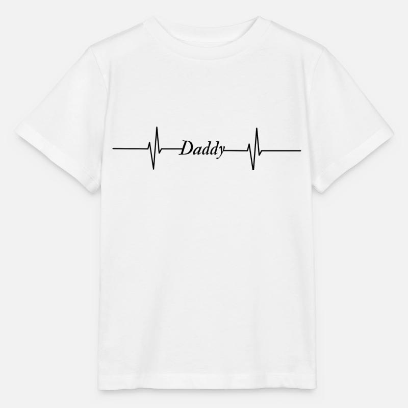 Papa, Daddy Herzschlag - Stanley/Stella Kinder T-Shirt MINI CREATOR  - Weiß