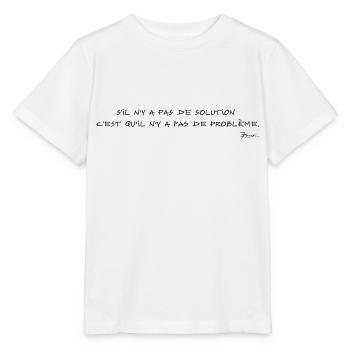 Devise Shadok seule 02 - T-shirt bio MINI CREATOR Stanley/Stella Enfant - blanc - Devant - Maike (125cm)