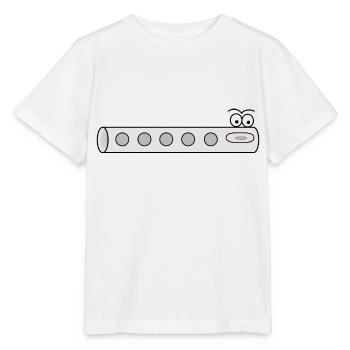 Comic Figur Querflöte - Stanley/Stella Kinder T-Shirt MINI CREATOR  - Weiß - Vorne - Maike (125cm)