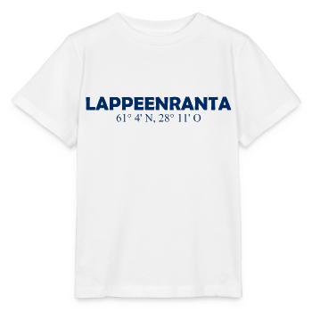 Lappeenranta - Finlande - Coordonnées - Longitude - T-shirt bio MINI CREATOR Stanley/Stella Enfant - blanc - Devant - Maike (125cm)