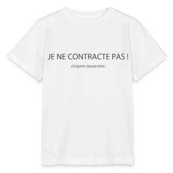 jenecontractepas1 - T-shirt bio MINI CREATOR Stanley/Stella Enfant - blanc - Devant - Maike (125cm)