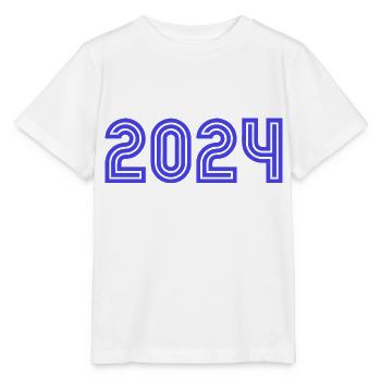 2024. ANNEE. BONNE ANNEE. SAINT SYLVESTRE - T-shirt bio MINI CREATOR Stanley/Stella Enfant - blanc - Devant - Maike (125cm)