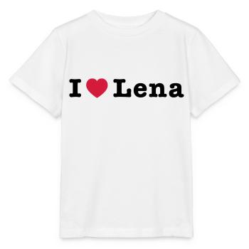 J'aime Lena 1 - T-shirt bio MINI CREATOR Stanley/Stella Enfant - blanc - Devant - Maike (125cm)