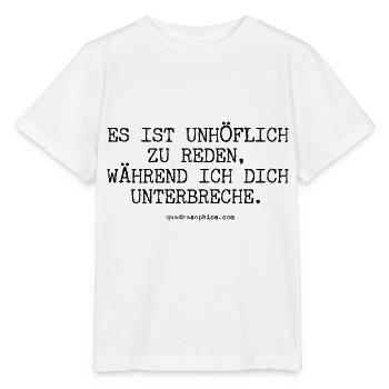 unhöflich zu reden - Stanley/Stella Kinder T-Shirt MINI CREATOR  - Weiß - Vorne - Maike (125cm)