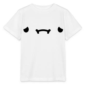 Visage de dessin animé triste - T-shirt bio MINI CREATOR Stanley/Stella Enfant - blanc - Devant - Maike (125cm)