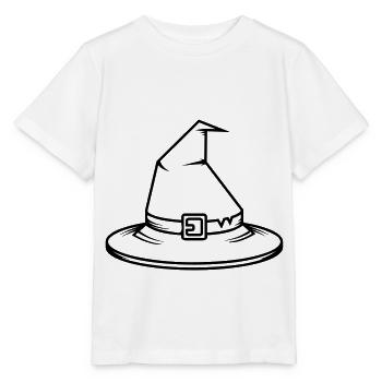 Chapeau magique sorcière - T-shirt bio MINI CREATOR Stanley/Stella Enfant - blanc - Devant - Maike (125cm)