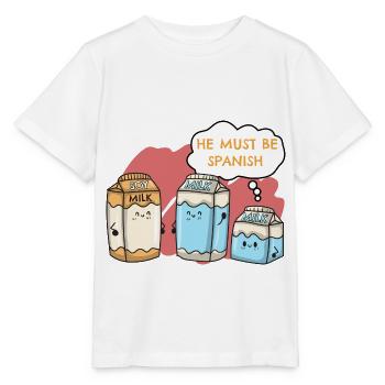 Vegan Vegetarian Soy Milk Soy Spanish I Gift - Stanley/Stella MINI CREATOR Kids’ T-Shirt - white - Front - Maike (125cm)
