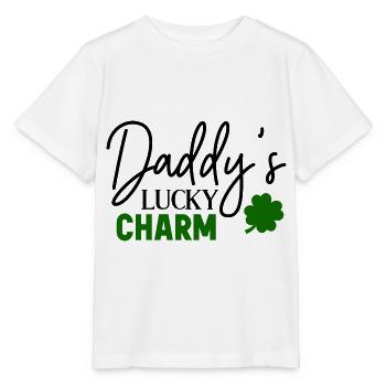 Daddy lucky charm - Stanley/Stella MINI CREATOR Kids’ T-Shirt - white - Front - Maike (125cm)