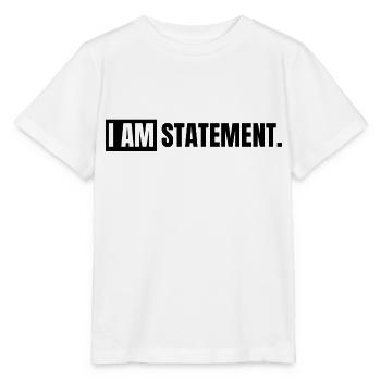 DÉCLARATION JE SUIS Noir/Blanc - T-shirt bio MINI CREATOR Stanley/Stella Enfant - blanc - Devant - Maike (125cm)