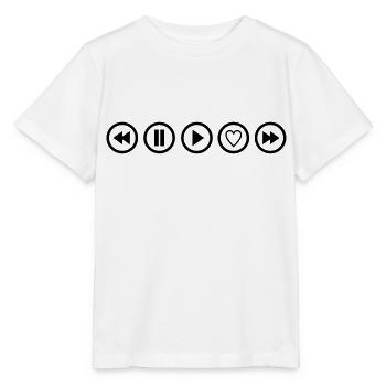 play musik herz taste - Stanley/Stella Kinder T-Shirt MINI CREATOR  - Weiß - Vorne - Maike (125cm)