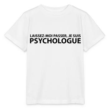 Laissez-Moi passer, je suis psychologue - T-shirt bio MINI CREATOR Stanley/Stella Enfant - blanc - Devant - Maike (125cm)