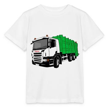 Camion poubelle - camion poubelle - T-shirt bio MINI CREATOR Stanley/Stella Enfant - blanc - Devant - Maike (125cm)