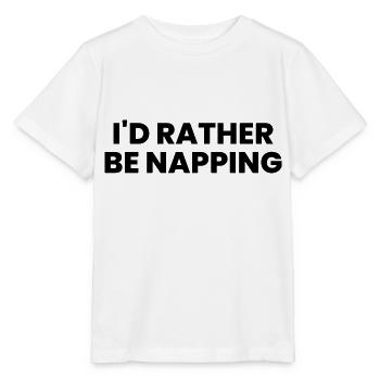 I'd Rather Be Napping - Stanley/Stella MINI CREATOR Kids’ T-Shirt - white - Front - Maike (125cm)