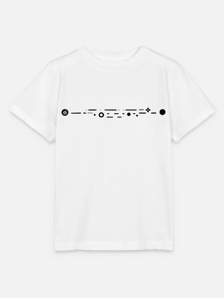 Linie Punkte Muster - Stanley/Stella Kinder T-Shirt MINI CREATOR  - Weiß