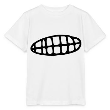 Grinning mouth with teeth - Stanley/Stella MINI CREATOR Kids’ T-Shirt - white - Front - Maike (125cm)