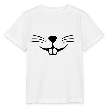 Hasengesicht. Hasennase. Hasenzähne - Stanley/Stella Kinder T-Shirt MINI CREATOR  - Weiß - Vorne - Maike (125cm)