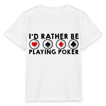 Je préfère jouer au poker - T-shirt bio MINI CREATOR Stanley/Stella Enfant - blanc - Devant - Maike (125cm)