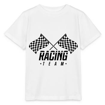 racing team flag - Stanley/Stella MINI CREATOR Kids’ T-Shirt - white - Front - Maike (125cm)