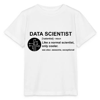 Data scientist computer science gift - Stanley/Stella MINI CREATOR Kids’ T-Shirt - white - Front - Maike (125cm)