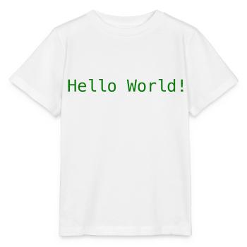 Hello World ! - Stanley/Stella Kinder T-Shirt MINI CREATOR  - Weiß - Vorne - Maike (125cm)