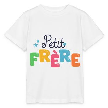 petit frère Cadeau naissance famille - T-shirt bio MINI CREATOR Stanley/Stella Enfant - blanc - Devant - Maike (125cm)